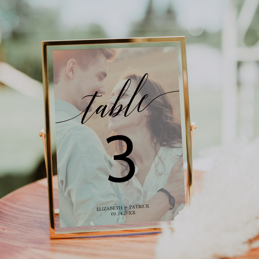 Wedding Table Numbers - Picture Perfect Background